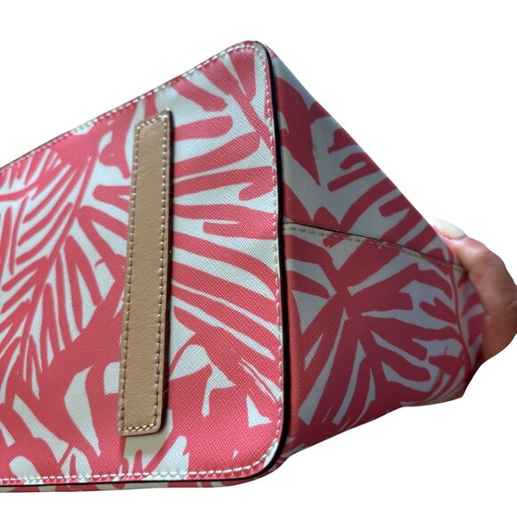 Kate Spade Grant Street Tropical Palm Juno Tote, Pink Multi - Picture 8 of 16